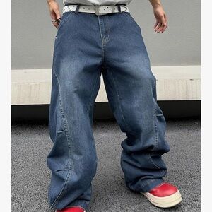 Men's Baggy Fit Blue Jeans